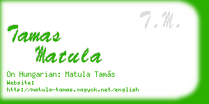 tamas matula business card